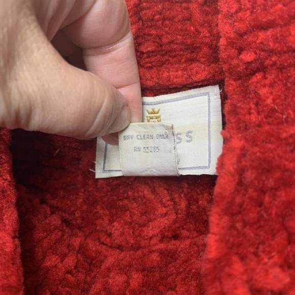 VTG Express Tricot Handknitted Oversized Cable Knit Sweater Womens Size Large - Picture 3 of 11